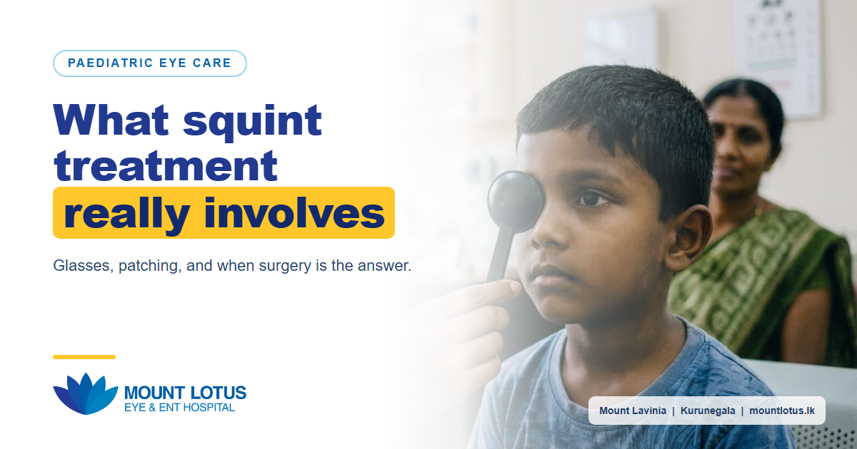 Paediatric eye examination for squint in children — Mount Lotus